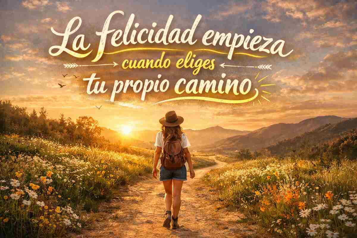 La felicidad empieza cuando eliges tu propio camino